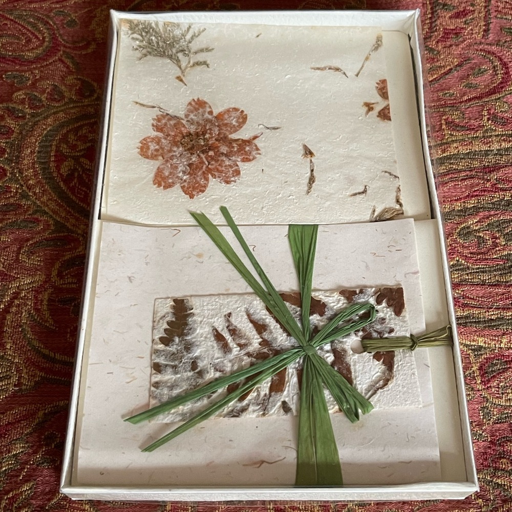 Floral Organic Handmade Paper Set